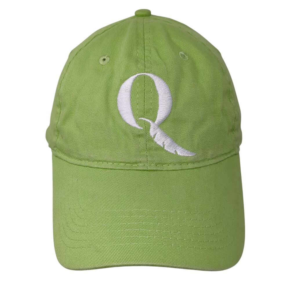 Initial Q Strapback Baseball Cap Green One Size Adjustable Embroidered Apollo